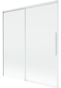 Mexen Rox, paravan de baie glisant cu 2 aripi 150 x 150 cm, sticlă transparentă de 8 mm, profil alb, 8C9-150-001-20-00