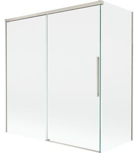 Mexen Rox, paravan de baie glisant cu 2 aripi 150 + 70 x 150 cm, sticlă transparentă de 8 mm, profil din oțel, 8C9-150-070-97-00