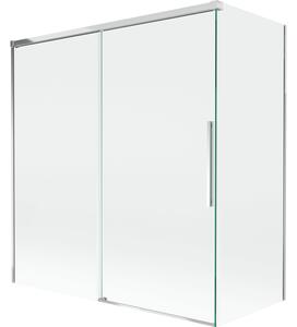 Mexen Rox, paravan de baie glisant cu 2 aripi 150 + 70 x 150 cm, sticlă transparentă de 8 mm, profil cromat, 8C9-150-070-01-00