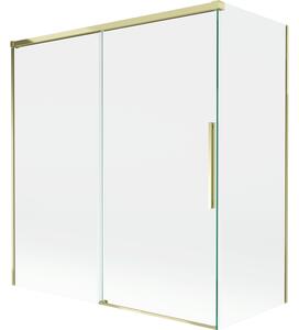 Mexen Rox, paravan de baie glisant cu 2 aripi 150 + 70 x 150 cm, sticlă transparentă de 8 mm, profil auriu lucios, 8C9-150-070-50-00