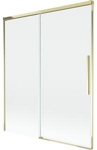Mexen Rox, paravan de baie glisant cu 2 aripi 140 x 150 cm, sticlă transparentă de 8 mm, profil auriu lucios, 8C9-140-001-50-00