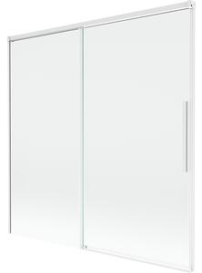 Mexen Rox, paravan de baie glisant cu 2 aripi 160 x 150 cm, sticlă transparentă de 8 mm, profil alb, 8C9-160-001-20-00
