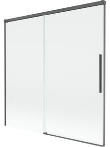 Mexen Rox, paravan de baie glisant cu 2 aripi 160 x 150 cm, sticlă transparentă de 8 mm, profil grafit periat, 8C9-160-001-66-00
