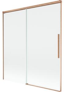 Mexen Rox, paravan de baie glisant cu 2 aripi 150 x 150 cm, sticlă transparentă de 8 mm, profil mat cupră, 8C9-150-001-65-00