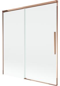 Mexen Rox, paravan de baie glisant cu 2 aripi 150 x 150 cm, sticlă transparentă de 8 mm, profil auriu-roz, 8C9-150-001-60-00
