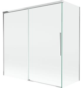 Mexen Rox, paravan de baie glisant cu 2 aripi 160 + 70 x 150 cm, sticlă transparentă de 8 mm, profil alb, 8C9-160-070-20-00