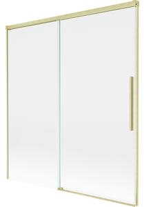 Mexen Rox, paravan de baie glisant cu 2 aripi 150 x 150 cm, sticlă transparentă de 8 mm, profil auriu mat, 8C9-150-001-55-00