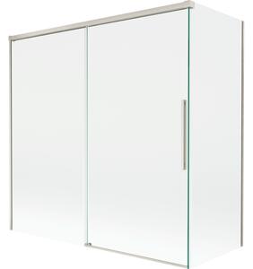 Mexen Rox, paravan de baie glisant cu 2 aripi 160 + 75 x 150 cm, sticlă transparentă de 8 mm, profil din oțel, 8C9-160-075-97-00