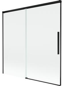 Mexen Rox, paravan de baie glisant cu 2 aripi 160 x 150 cm, sticlă transparentă de 8 mm, profil negru mat, 8C9-160-001-70-00