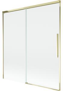 Mexen Rox, paravan de baie glisant cu 2 aripi 150 x 150 cm, sticlă transparentă de 8 mm, profil auriu lucios, 8C9-150-001-50-00
