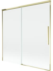 Mexen Rox, paravan de baie glisant cu 2 aripi 160 x 150 cm, sticlă transparentă de 8 mm, profil auriu lucios, 8C9-160-001-50-00