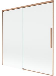 Mexen Rox, paravan de baie glisant cu 2 aripi 160 x 150 cm, sticlă transparentă de 8 mm, profil mat cupră, 8C9-160-001-65-00