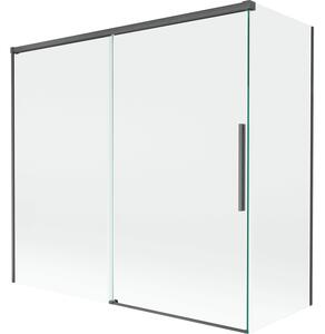 Mexen Rox, paravan de baie glisant cu 2 aripi 170 + 70 x 150 cm, sticlă transparentă de 8 mm, profil grafit periat, 8C9-170-070-66-00