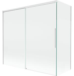 Mexen Rox, paravan de baie glisant cu 2 aripi 170 + 70 x 150 cm, sticlă transparentă de 8 mm, profil alb, 8C9-170-070-20-00
