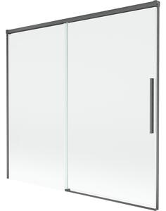 Mexen Rox, paravan de baie glisant cu 2 aripi 170 x 150 cm, sticlă transparentă de 8 mm, profil grafit periat, 8C9-170-001-66-00