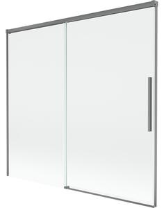 Mexen Rox, paravan de baie glisant cu 2 aripi 170 x 150 cm, sticlă transparentă de 8 mm, profil grafit, 8C9-170-001-95-00