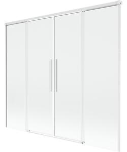 Mexen Rox, paravan de baie glisant cu 2 aripi 170 x 150 cm, sticlă transparentă de 8 mm, profil alb, 8C9-170-002-20-00