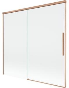 Mexen Rox, paravan de baie glisant cu 2 aripi 170 x 150 cm, sticlă transparentă de 8 mm, profil mat cupră, 8C9-170-001-65-00