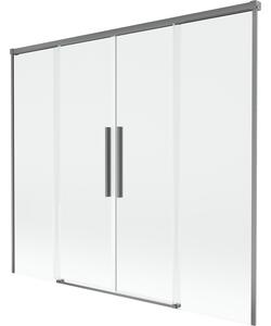 Mexen Rox, paravan de baie glisant cu 2 aripi 190 x 150 cm, sticlă transparentă de 8 mm, profil grafit, 8C9-190-002-95-00