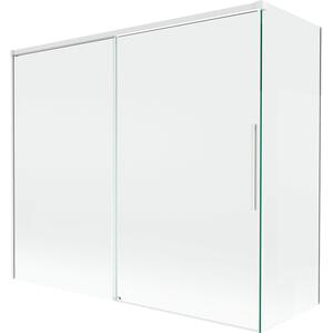 Mexen Rox, paravan de baie glisant cu 2 aripi 180 + 80 x 150 cm, sticlă transparentă de 8 mm, profil alb, 8C9-180-080-20-00