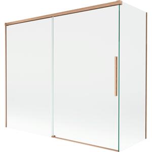 Mexen Rox, paravan de baie glisant cu 2 aripi 180 + 80 x 150 cm, sticlă transparentă de 8 mm, profil mat cupră, 8C9-180-080-65-00