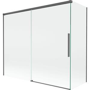 Mexen Rox, paravan de baie glisant cu 2 aripi 180 + 80 x 150 cm, sticlă transparentă de 8 mm, profil grafit periat, 8C9-180-080-66-00