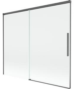 Mexen Rox, paravan de baie glisant cu 2 aripi 180 x 150 cm, sticlă transparentă de 8 mm, profil grafit periat, 8C9-180-001-66-00