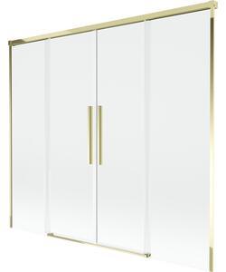 Mexen Rox, paravan de baie glisant cu 2 aripi 180 x 150 cm, sticlă transparentă de 8 mm, profil auriu lucios, 8C9-180-002-50-00