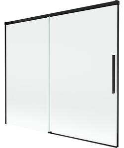 Mexen Rox, paravan de baie glisant cu 2 aripi 180 x 150 cm, sticlă transparentă de 8 mm, profil negru mat, 8C9-180-001-70-00