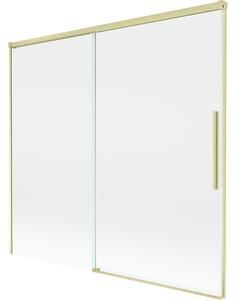 Mexen Rox, paravan de baie glisant cu 2 aripi 170 x 150 cm, sticlă transparentă de 8 mm, profil auriu mat, 8C9-170-001-55-00