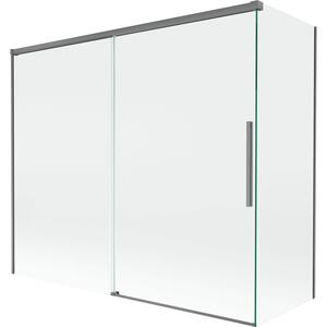 Mexen Rox, paravan de baie glisant cu 2 aripi 180 + 80 x 150 cm, sticlă transparentă de 8 mm, profil grafit, 8C9-180-080-95-00