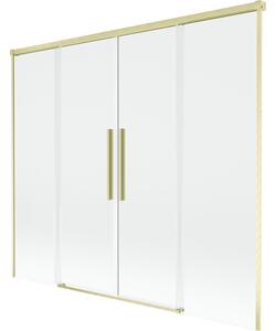 Mexen Rox, paravan de baie glisant cu 2 aripi 170 x 150 cm, sticlă transparentă de 8 mm, profil auriu mat, 8C9-170-002-55-00