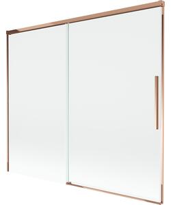 Mexen Rox, paravan de baie glisant cu 2 aripi 180 x 150 cm, sticlă transparentă de 8 mm, profil auriu-roz, 8C9-180-001-60-00