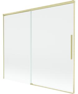 Mexen Rox, paravan de baie glisant cu 2 aripi 180 x 150 cm, sticlă transparentă de 8 mm, profil auriu mat, 8C9-180-001-55-00