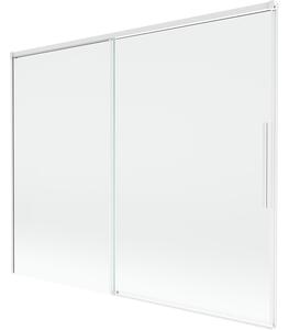 Mexen Rox, paravan de baie glisant cu 2 aripi 190 x 150 cm, sticlă transparentă de 8 mm, profil alb, 8C9-190-001-20-00