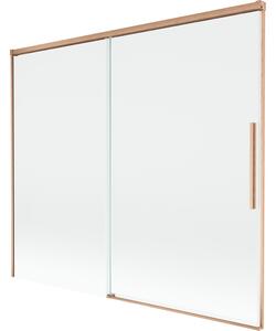 Mexen Rox, paravan de baie glisant cu 2 aripi 180 x 150 cm, sticlă transparentă de 8 mm, profil mat cupră, 8C9-180-001-65-00
