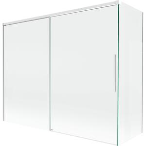 Mexen Rox, paravan de baie glisant cu 2 aripi 190 + 90 x 150 cm, sticlă transparentă de 8 mm, profil alb, 8C9-190-090-20-00