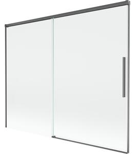 Mexen Rox, paravan de baie glisant cu 2 aripi 190 x 150 cm, sticlă transparentă de 8 mm, profil grafit periat, 8C9-190-001-66-00