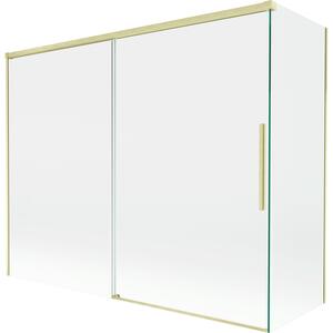 Mexen Rox, paravan de baie glisant cu 2 aripi 190 + 80 x 150 cm, sticlă transparentă de 8 mm, profil auriu mat, 8C9-190-080-55-00