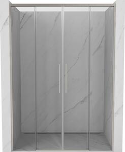 Mexen Rox, ușă de duș glisantă 140 cm, sticlă transparentă de 8 mm, profil din oțel, 8C2-140-002-97-00