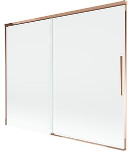 Mexen Rox, paravan de baie glisant cu 2 aripi 190 x 150 cm, sticlă transparentă de 8 mm, profil auriu-roz, 8C9-190-001-60-00