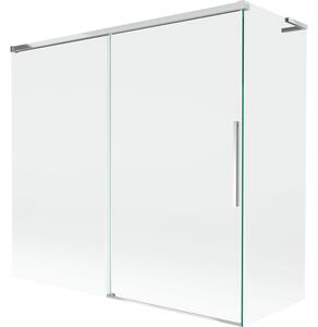 Mexen Rox, paravan de cadă cu 2 aripi, tip L, 170 + 70 x 150 cm, sticlă transparentă de 8 mm, profil cromat, 8C9L-170-070-01-00