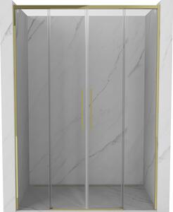 Mexen Rox, ușă de duș glisantă 150 cm, sticlă transparentă, profil auriu, 8C2-150-002-50-00
