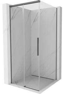 Mexen Rox, cabină de duș glisantă 120 x 120 cm, sticlă transparentă de 8 mm, profil grafit periat, 8C2-120-120-66-00