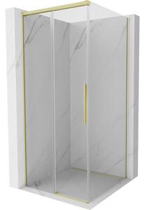 Mexen Rox, cabină de duș glisantă 110 x 110 cm, sticlă transparentă, profil auriu, 8C2-110-110-50-00