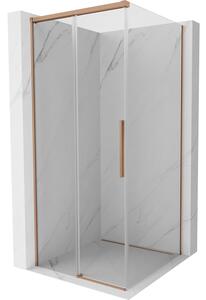 Mexen Rox, cabină de duș glisantă 120 x 120 cm, sticlă transparentă de 8 mm, profil mat cupră, 8C2-120-120-65-00