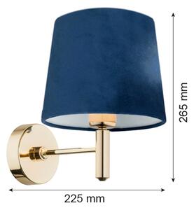 Brilagi - Aplica de perete MONTE 1xE27/60W/230V albastru/auriu