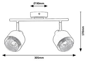 Spot Rabalux 2xE14/40W/230V