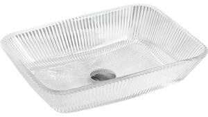 Mexen Tiva, lavoar de blat din sticlă 46 × 33 cm, transparent, 24184600