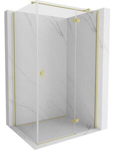 Mexen Mist HT, cabină de duș cu ușă batantă dreapta 115 x 120 cm, sticlă transparentă, auriu mat, 8A5T-115-120-55-00-P